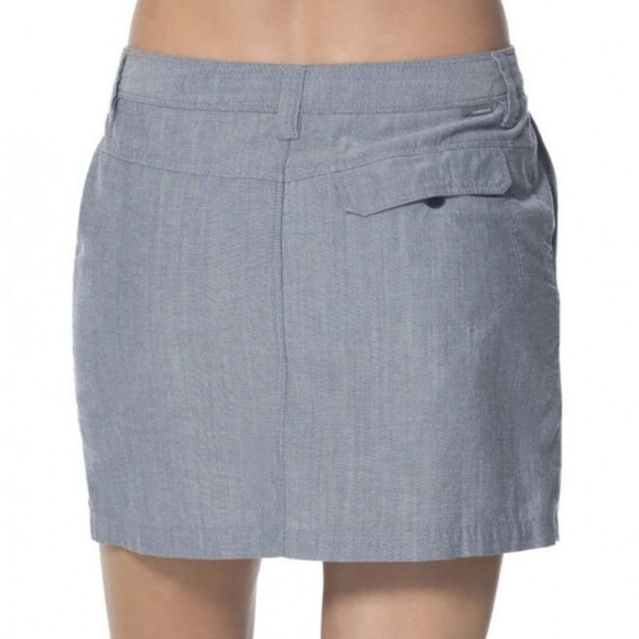 Icebreaker Destiny Wool Cotton Blend Gray Mini Skirt - Picture 8 of 9
